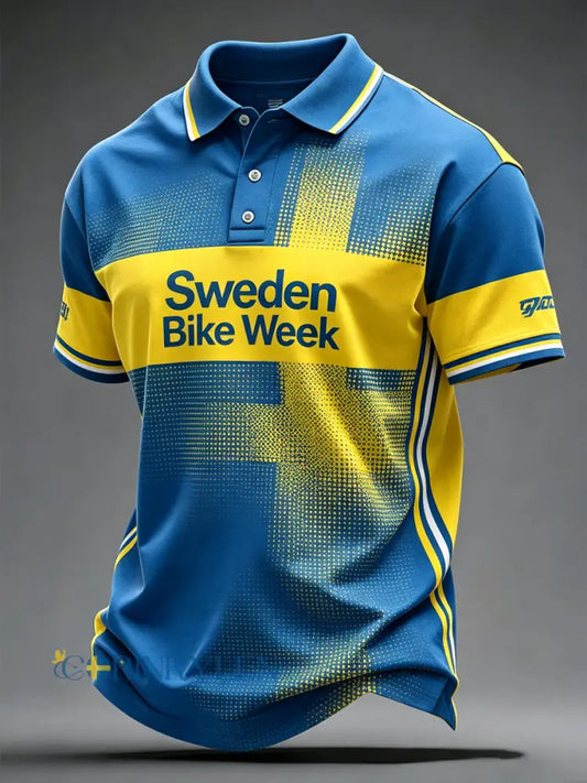 Herrcykelveckan i Sverige-tryck avslappnad topp - som bild / S