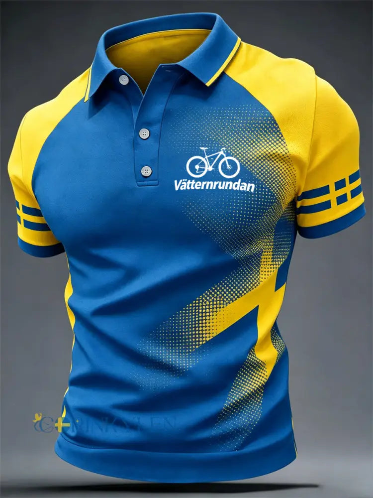 Herrcykelveckan i Sverige-tryck avslappnad topp - som bild / S