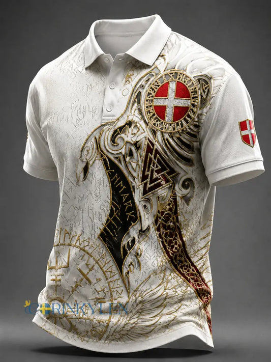 Herrens danska vikingar Kort ärm skjjorta - A / S