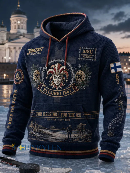 Herrens Finland Ishockey Jokerit Långärm Hoodie Långärm - A / S