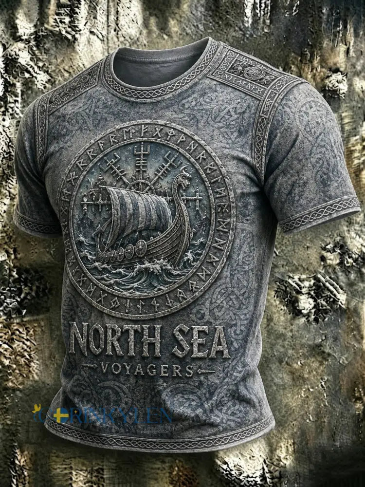 Herrens Nordsjö Voyagers Tryckt T-shirt - som bild / S