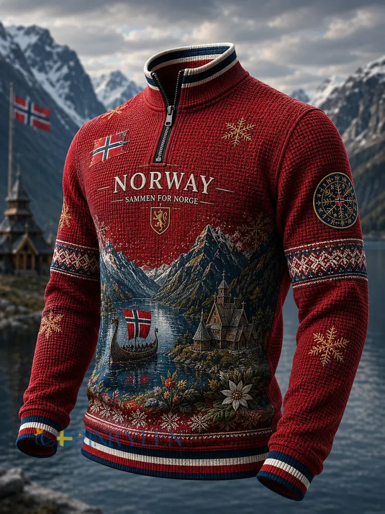 Herrens norska fotboll långärmskjort - A / S