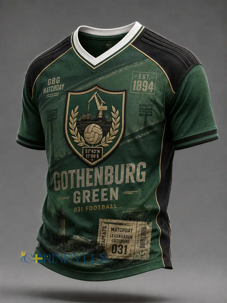Herrens svenska fotbollsklubb Gais Lovers V-hals T-shirt - A / S