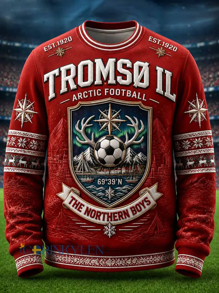 Herrens världens nordligaste professionella fotbollsklubb Print Sweatshirt - som bild / S