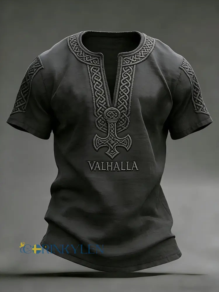 Herrens Viking T-shirt - mörk grå / S