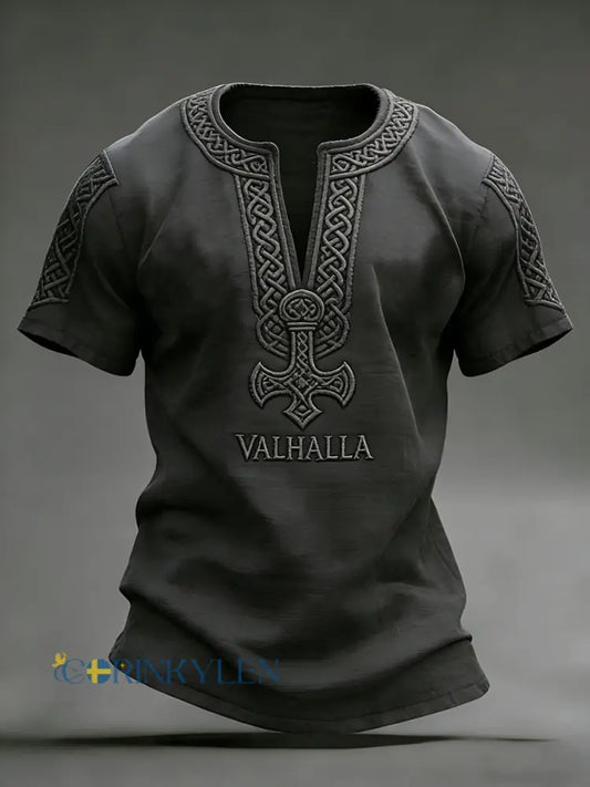 Herrens Viking T-shirt - mörk grå / S