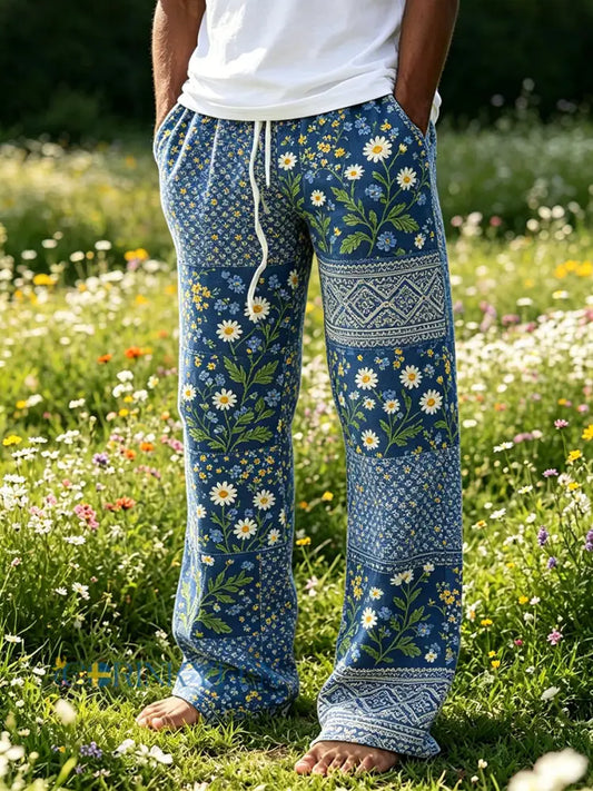 Herrfritidshus med sommarblommönster - A / S