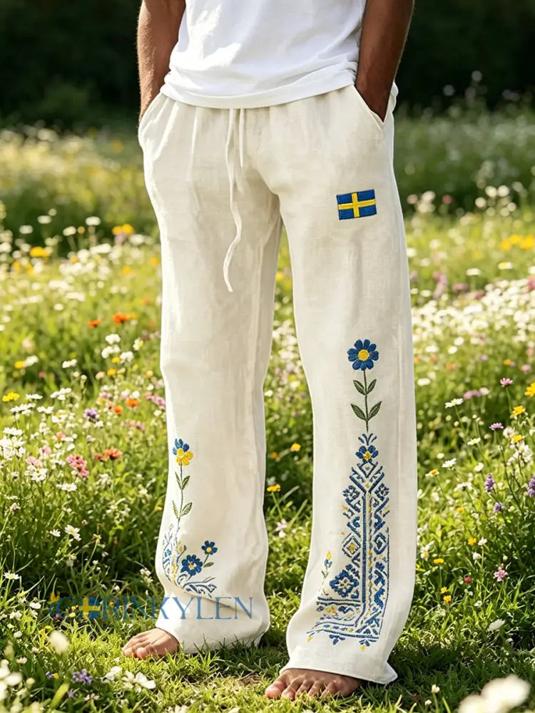 Herrfritidshus med sommarblommönster - A / S