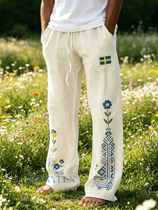 Herrfritidshus med sommarblommönster - A / S