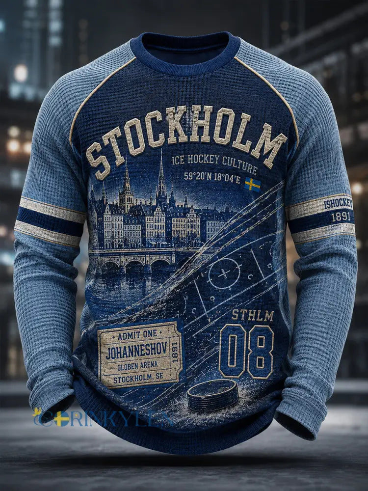 Herrkläder i vintagestil från Stockholm Sverige – ishockey med lång ärm - A / S