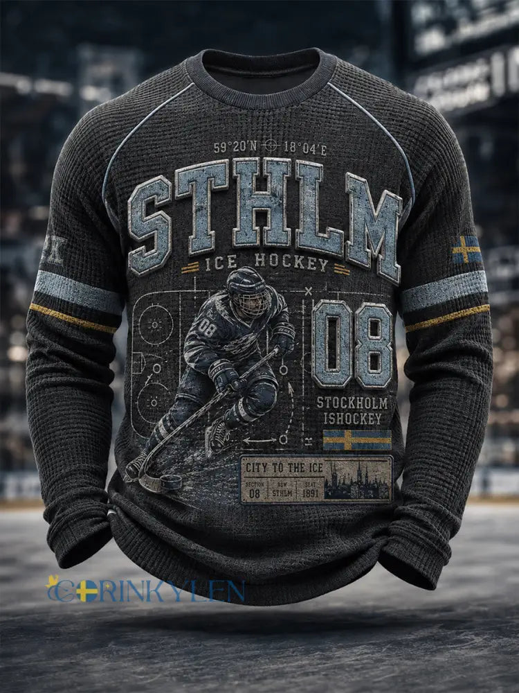 Herrkläder i vintagestil från Stockholm Sverige – ishockey med lång ärm - A / S