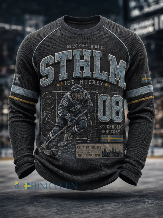 Herrkläder i vintagestil från Stockholm Sverige – ishockey med lång ärm - A / S