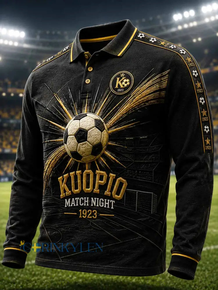 Herrlagets fotbollströja från KuPS – komemorativ tryckt polotröja - som bild / S
