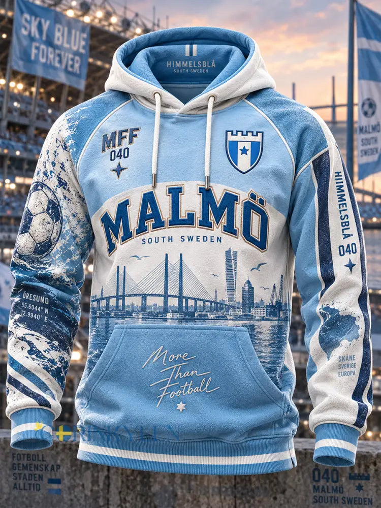 Herrlig Malmö FF-huvtröja med överdimensionerade fallande axlar och fickor - A / S