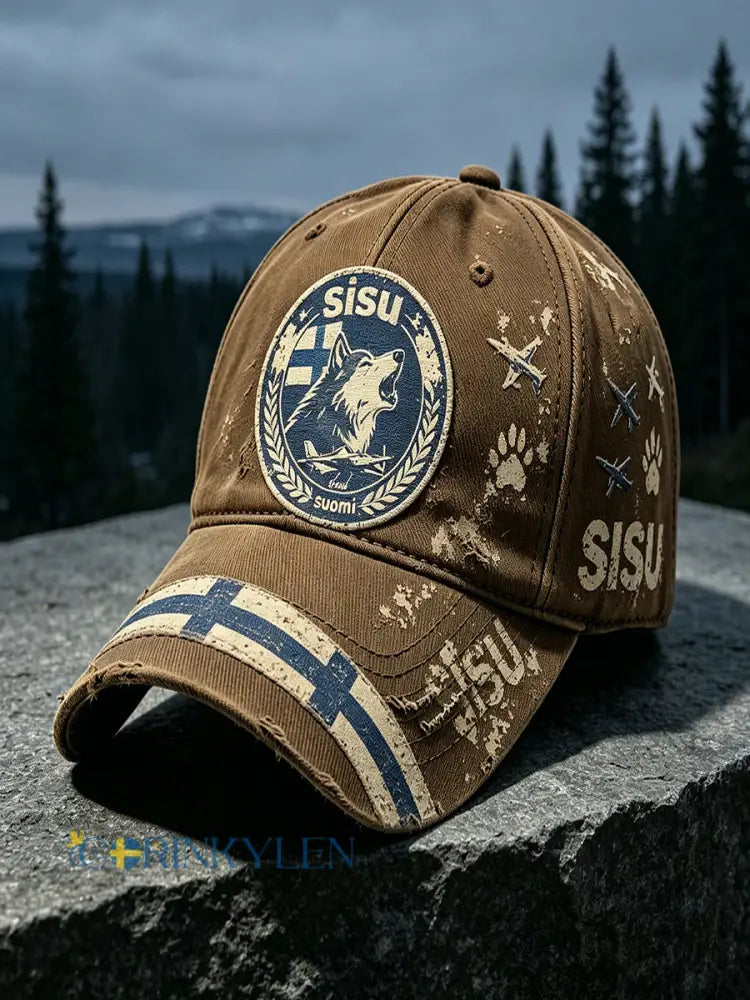 Herrlig retrobasebollkeps med finsk veterananda Sisu - A / ONE