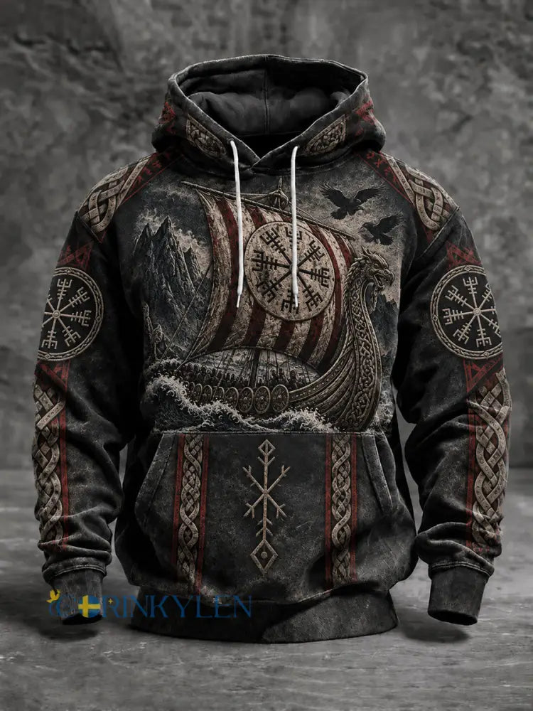 Herrlig vikingadunjacka i oversize med avsmalnande axlar och fickor - som bild / S