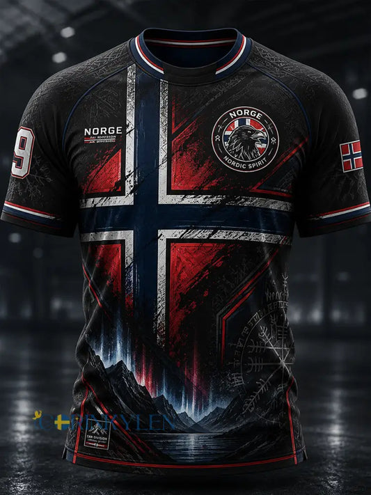 Herrlig vikingtröja från Norge med korta ärmarna - A / S