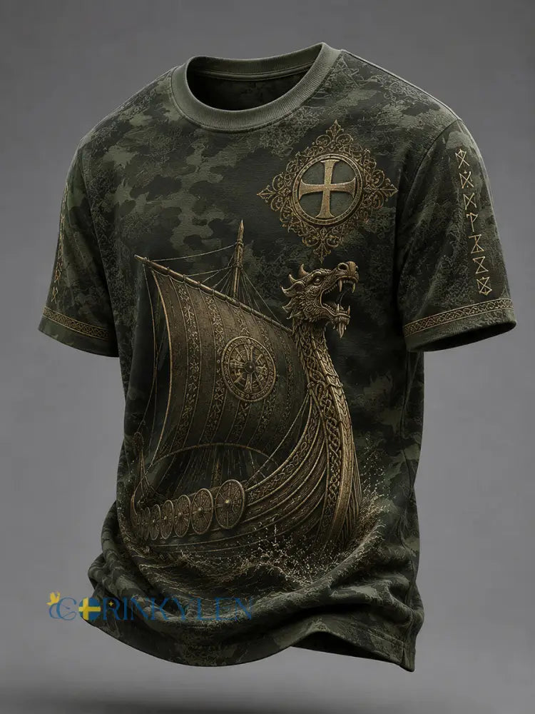 Herrligan danska vikingar T-shirt med korta ärmar - A / S