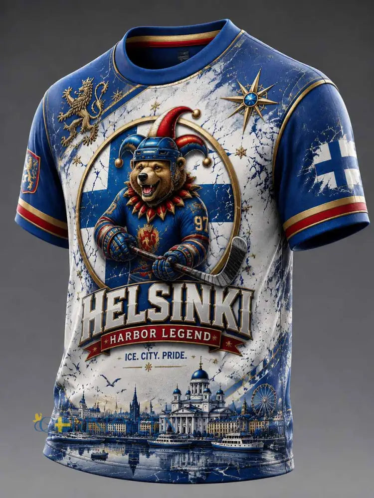 Herrligan Jokerit-hockeytröja med retrotraditionellt tryck - som bild / S