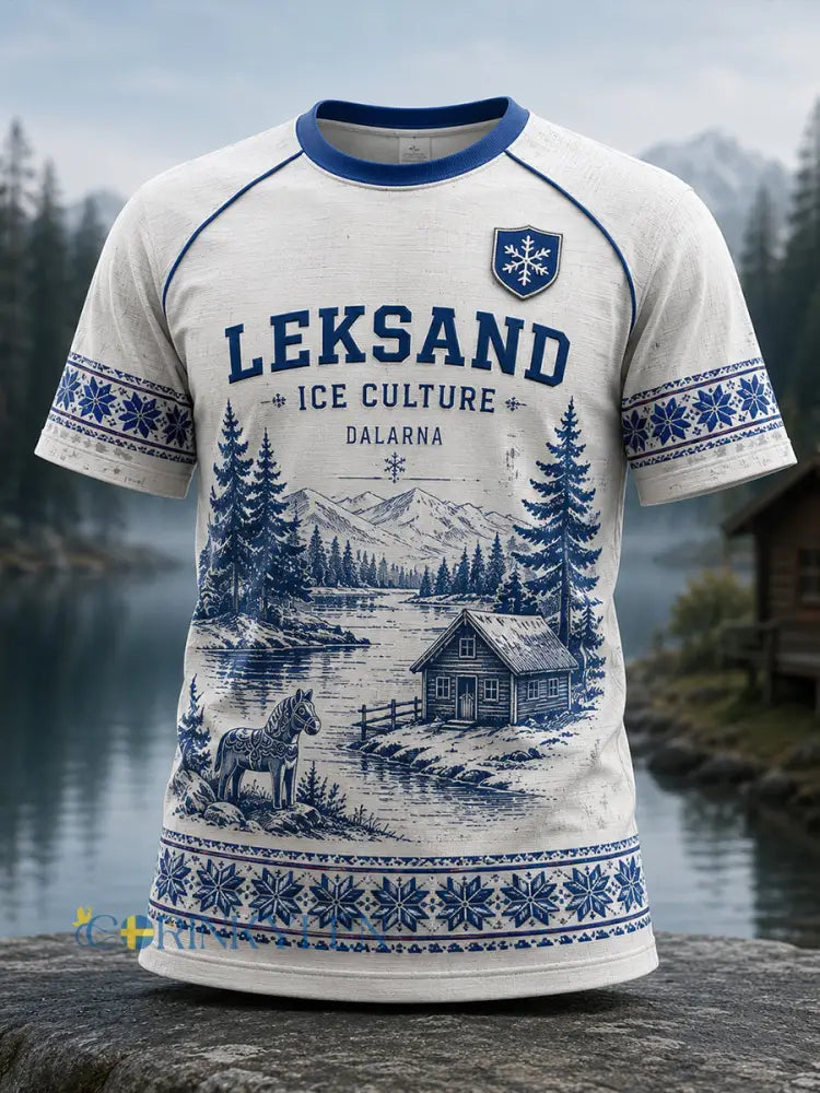 Herrligan Svensk ishockey Leksands IF Fans Älskare kortärmad t-shirt - A / S
