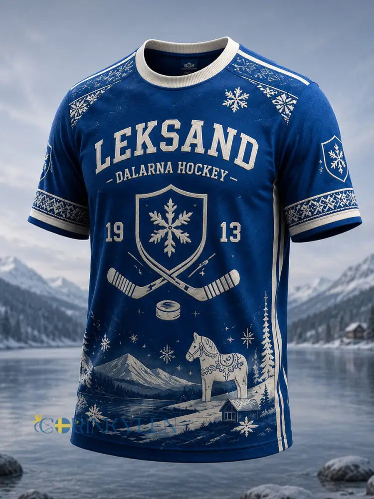 Herrligan Svensk ishockey Leksands IF Fans Älskare kortärmad t-shirt - A / S