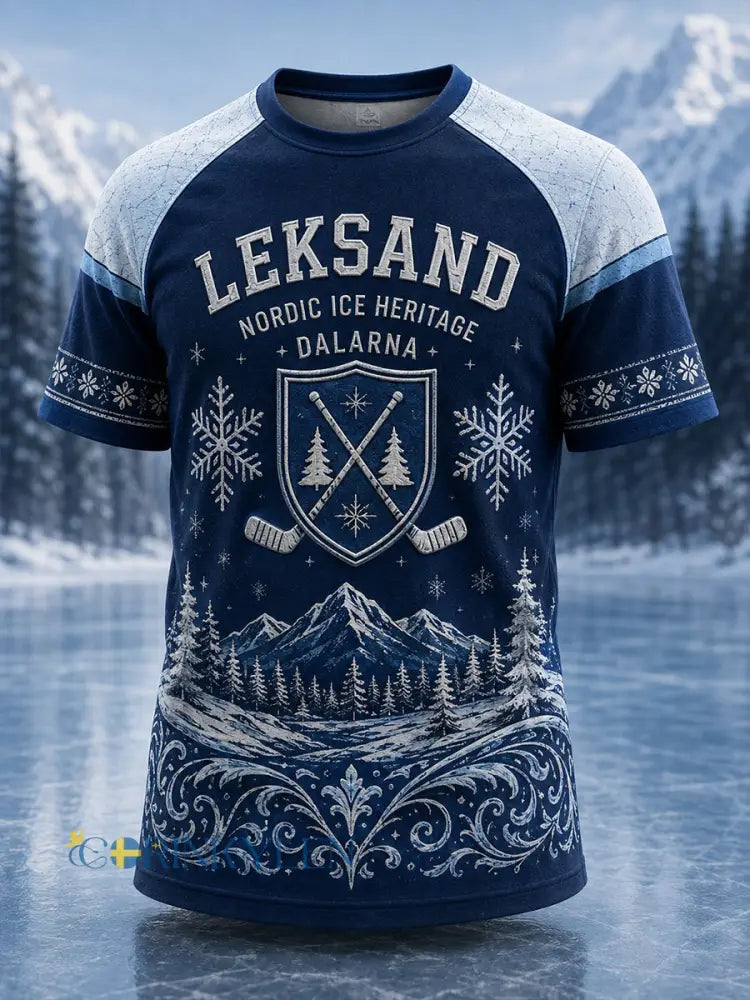 Herrligan Svensk ishockey Leksands IF Fans Älskare kortärmad t-shirt - A / S
