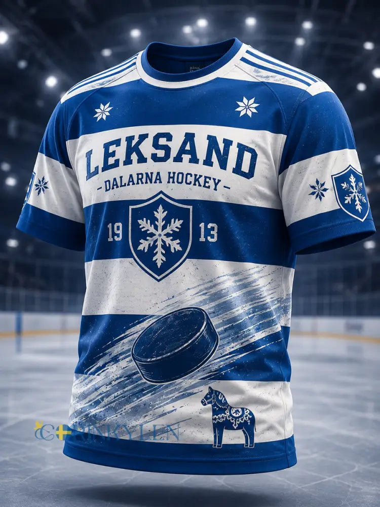 Herrligan Svensk ishockey Leksands IF Fans Älskare kortärmad t-shirt - A / S