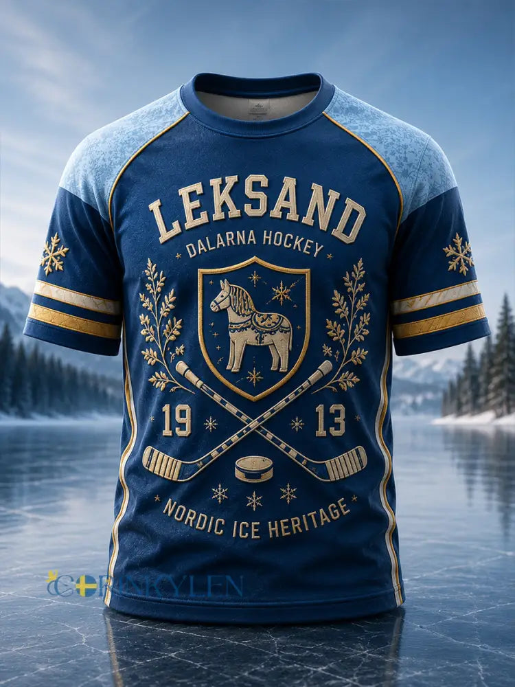 Herrligan Svensk ishockey Leksands IF Fans Älskare kortärmad t-shirt - A / S