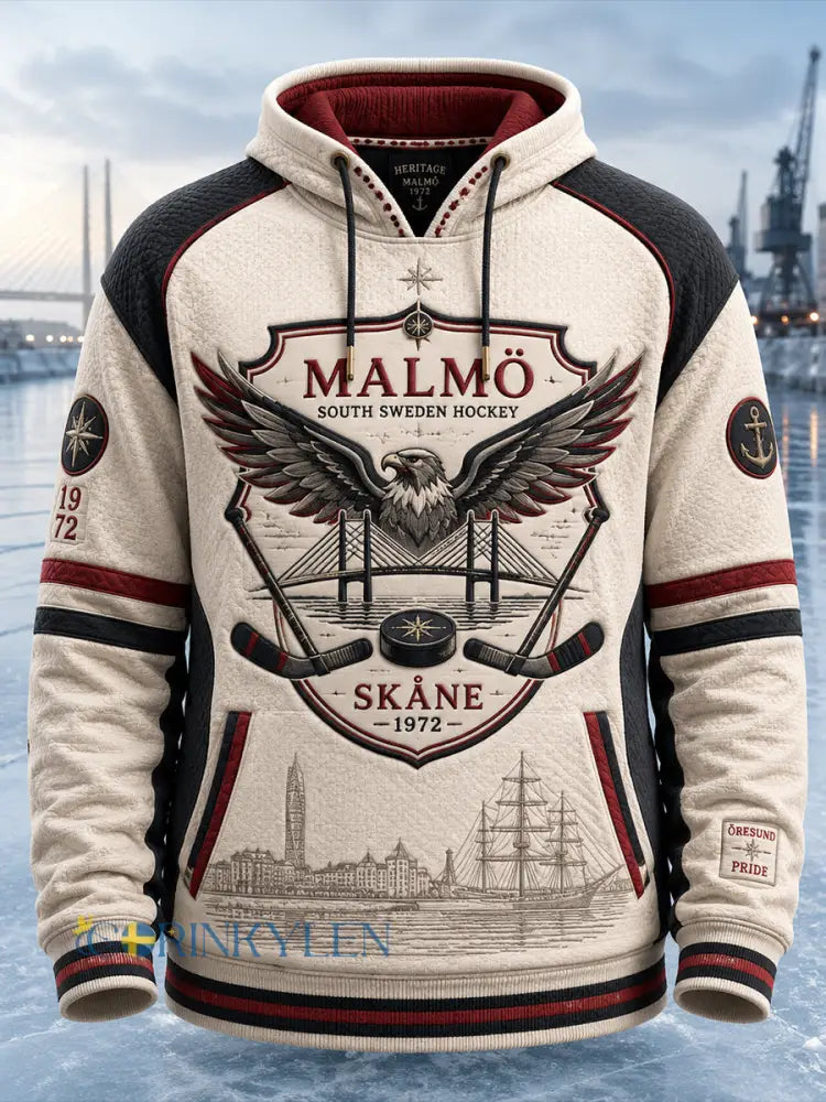 Herrliggande svedsk ishockeytröja med luv och fickor för Malmö Redhawks-fans och älskare - A / S