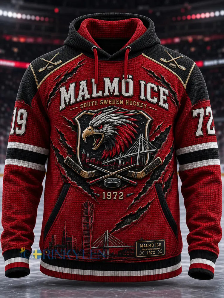 Herrliggande svedsk ishockeytröja med luv och fickor för Malmö Redhawks-fans och älskare - A / S