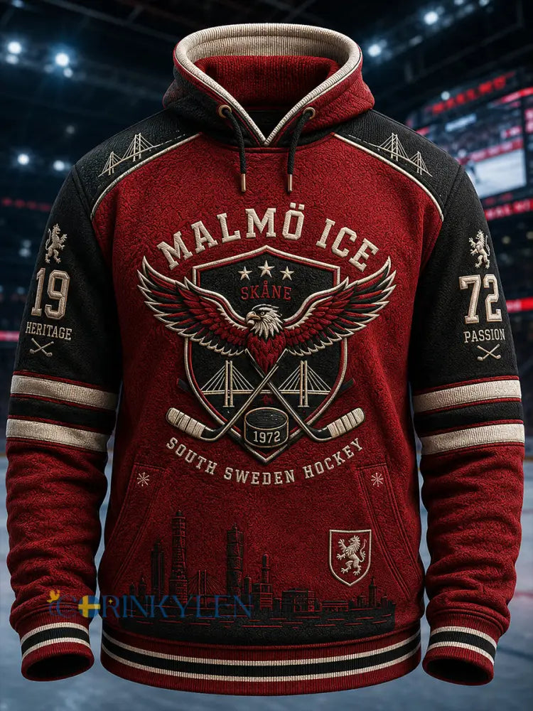 Herrliggande svedsk ishockeytröja med luv och fickor för Malmö Redhawks-fans och älskare - A / S