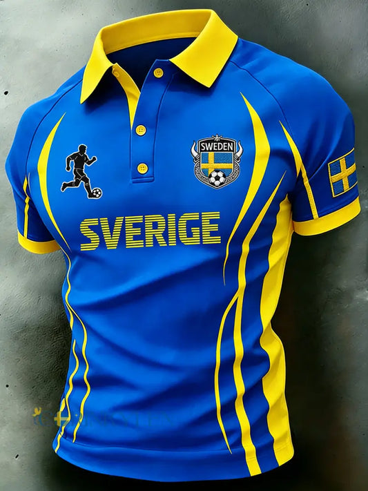 Herrpolotröja i sportig stil med färgblock och raglanärmar korta ärmar - A / S