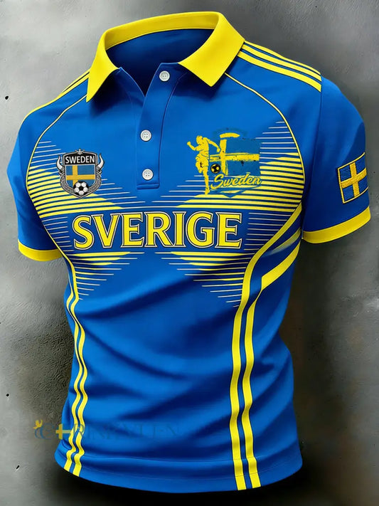 Herrpolotröja i sportig stil med färgblockering och korta ärmar - A / S