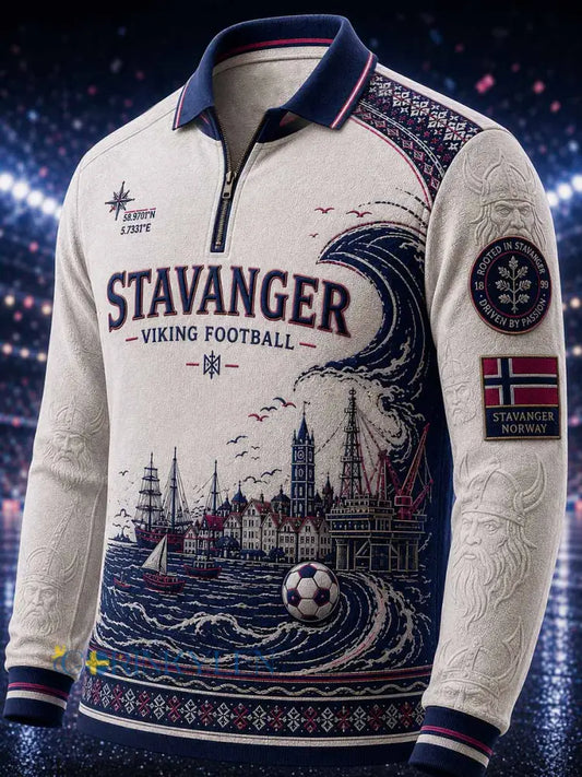 Herrpolotröja med vikingmotiv från Viking FK - som bild / S