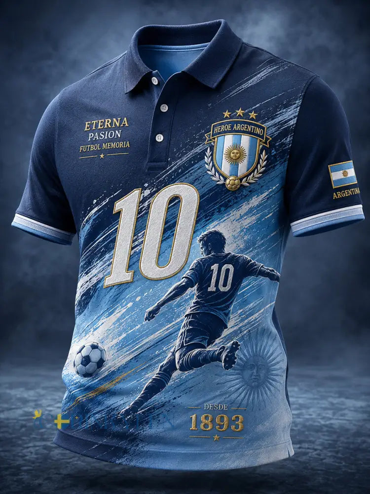 Herrpolskjorta med kort ärm legendarisk stjärna minnesgrafik - A / S