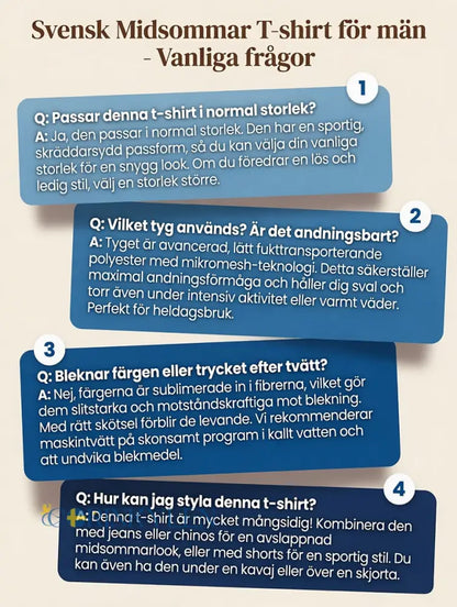 Herrretro svensk midsommarfolkal blommig kortärmad t-shirt