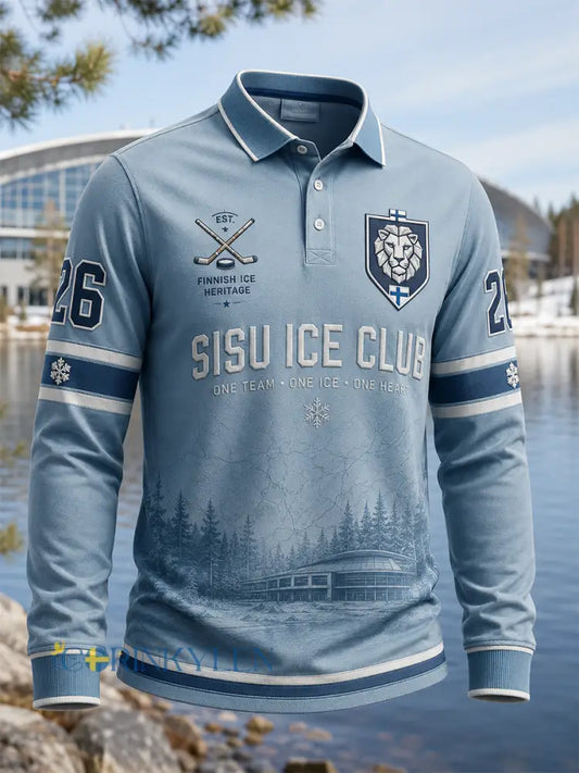 Herrskjorta i finsk ishockey med långa ärmar - A / S