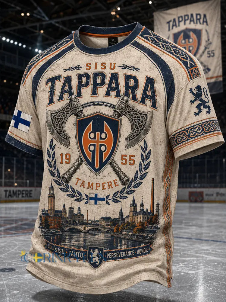 Herrskjorta i ishockeystil från Finland med korta ärmar Tappara - A / S