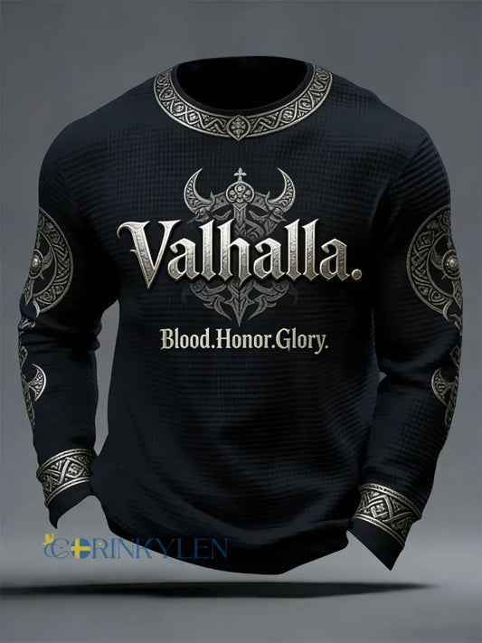 Herrtopp i vikingastil med valhallamönster - som bild / S