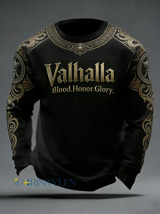 Herrtopp i vikingastil med valhallamönster - som bild / S