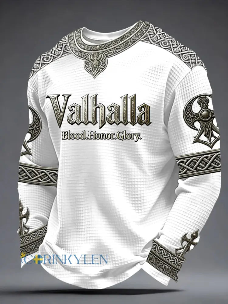 Herrtopp i vikingastil med valhallamönster - som bild / S