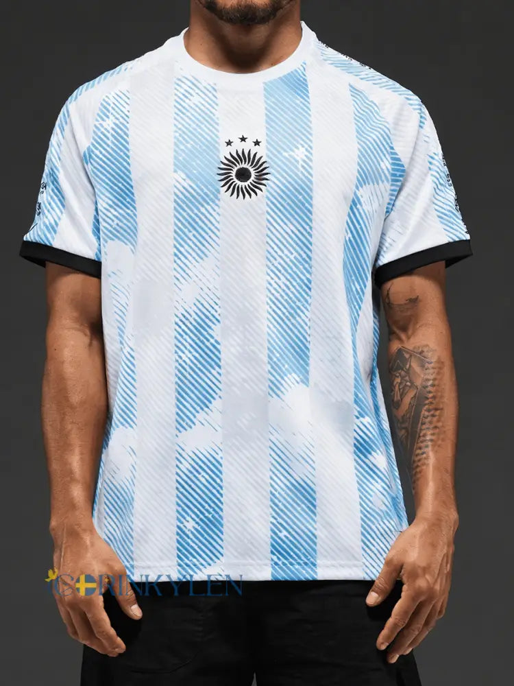 Herrtröja i argentinisk fotboll med korta ärmar