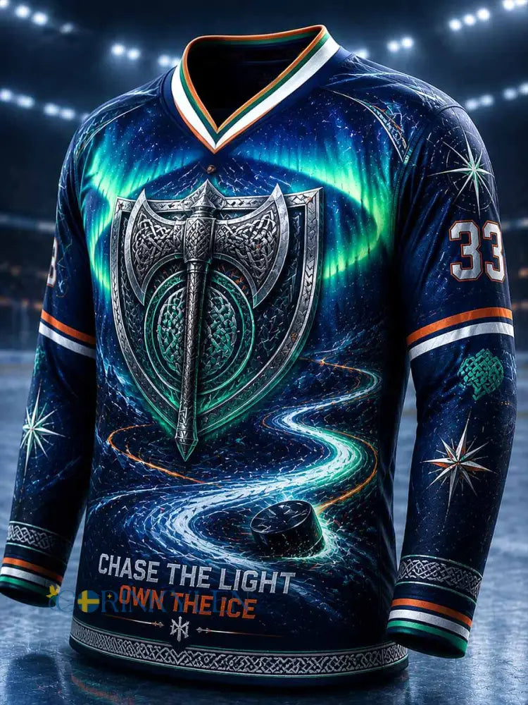 Herrtröja i finsk ishockey med Tappara-mönster och tryck - som bild / S