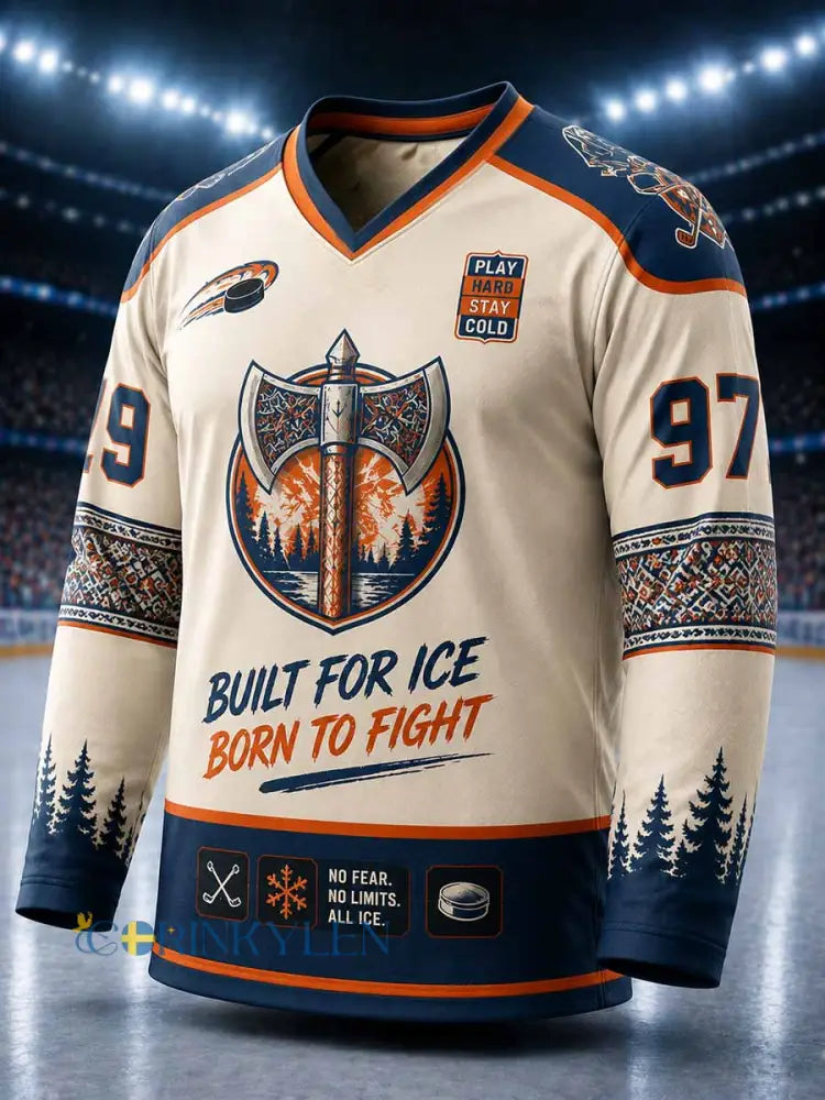 Herrtröja i finsk ishockey med Tappara-mönster och tryck - som bild / S