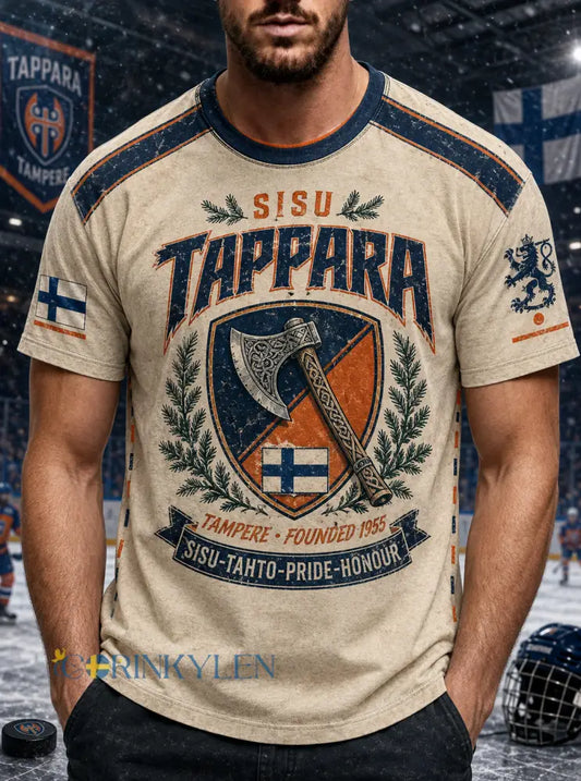 Herrtröja i ishockeymönster från Finland med korta ärmar Tappara - A / S
