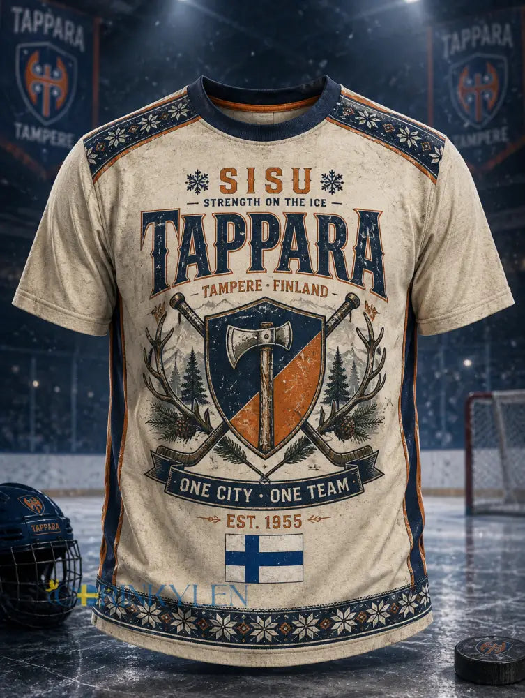 Herrtröja i ishockeymönster från Finland med korta ärmar Tappara - A / S