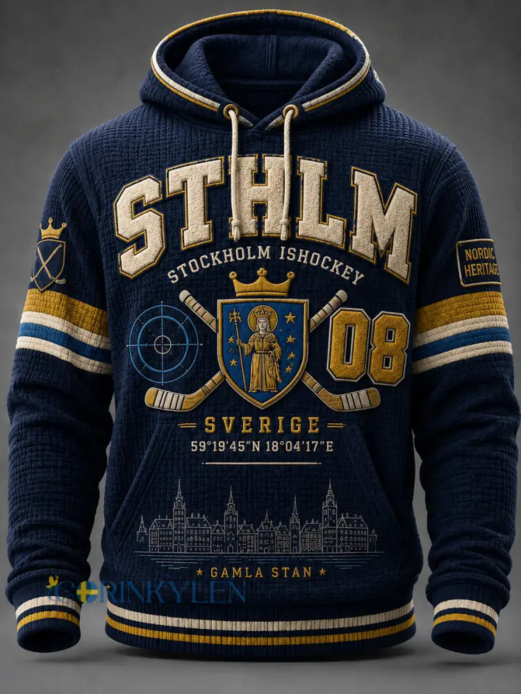 Herrtröja i oversize med fallande axlar och fickor från Djurgården Hockey Sverige - A / S