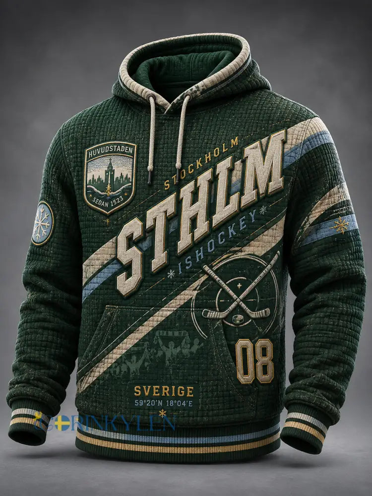 Herrtröja i oversize med fallande axlar och fickor från Djurgården Hockey Sverige - A / S