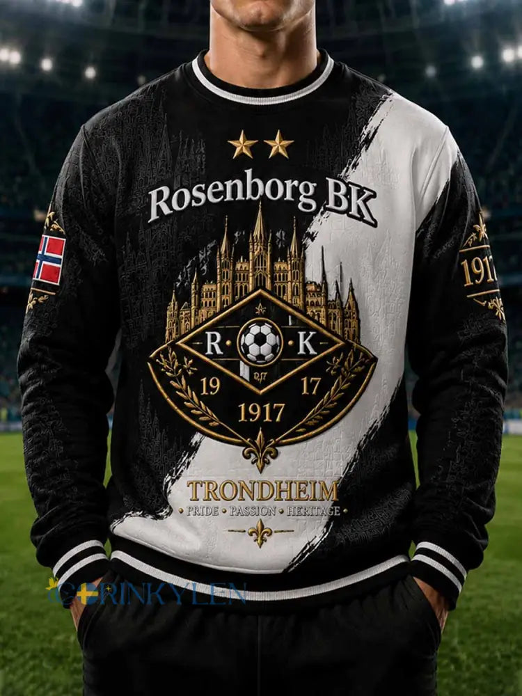 Herrtröja i retrostil från RBK med fotbollsmotiv - som bild / S