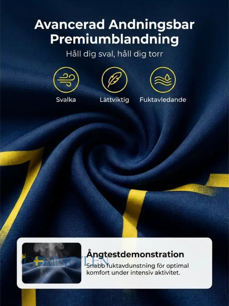 Herrtröja i svensk fotboll med tryckt avslappnad stil och korta ärmarna